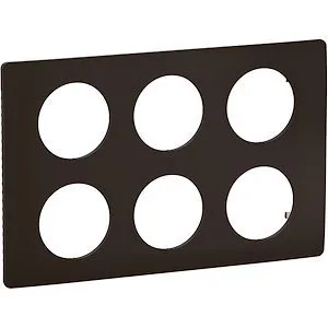 LEGRAND Céliane Plaque 2 x 3 postes noir mat - CP0110