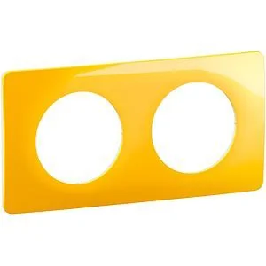 LEGRAND Céliane Plaque double jaune safran - CP0402