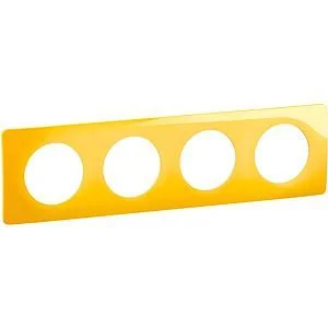 LEGRAND Céliane Plaque quadruple jaune safran - CP0404