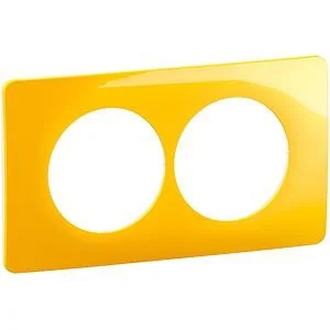 LEGRAND Céliane Plaque double jaune safran E57 - CP0406