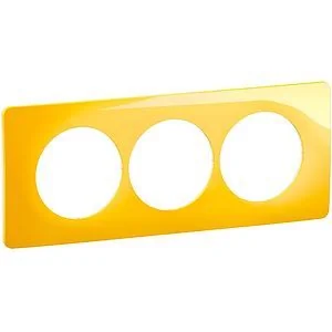 LEGRAND Céliane Plaque triple jaune safran E57 - CP0407