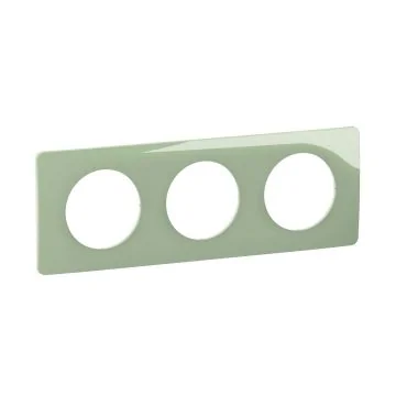LEGRAND Céliane Plaque triple vert celadon - CP0503