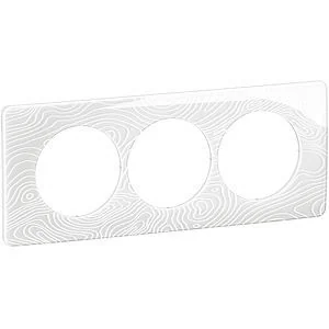 LEGRAND Céliane Plaque triple blanc relief E57 - CP0607