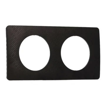 Plaque double noir météore LEGRAND Céliane CP0702 - vue de profil