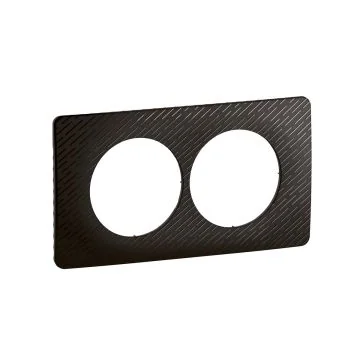 LEGRAND Céliane Plaque double noir meteore E57 - CP0706