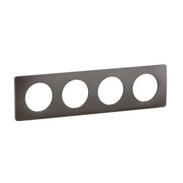 LEGRAND Céliane Plaque quadruple gris cendre - CP1004