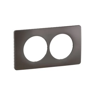 LEGRAND Céliane Plaque double gris cendre E57 - CP1006