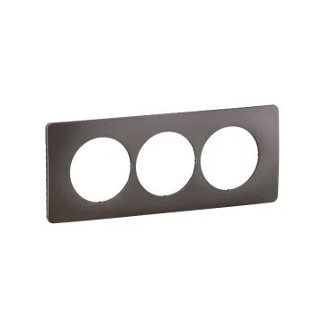 LEGRAND Céliane Plaque triple gris cendre E57 - CP1007