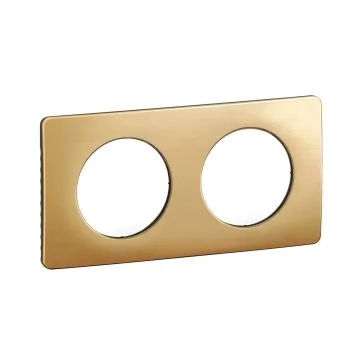 LEGRAND Céliane Plaque double laiton satine - CP1202