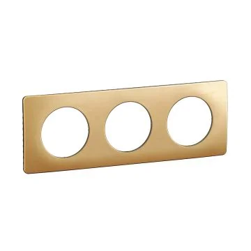 LEGRAND Céliane Plaque triple laiton satine - CP1203