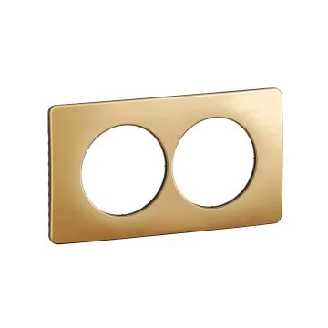 LEGRAND Céliane Plaque double laiton satine E57 - CP1206