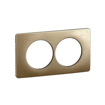 LEGRAND Céliane Plaque double bronze satiné E57 - CP1606