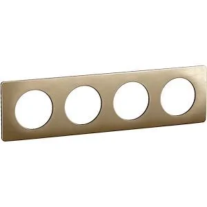 LEGRAND Céliane Plaque quadruple bronze satiné - CP1604