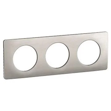 LEGRAND Céliane Plaque triple satiné aluminium - CP1703