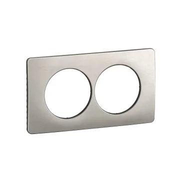 LEGRAND Céliane Plaque double alu satiné E57 - CP1706