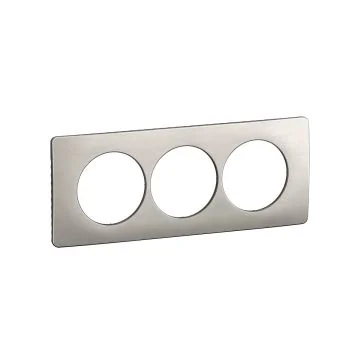 LEGRAND Céliane Plaque triple alu satiné E57 - CP1707