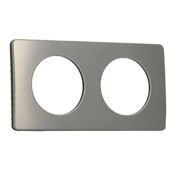 Plaque double acier satiné LEGRAND Céliane CP1802