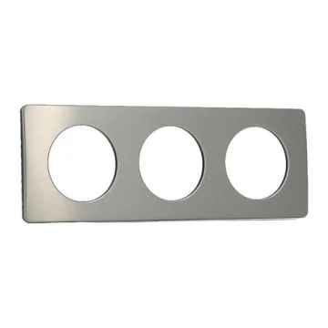 Plaque triple acier satiné LEGRAND Céliane CP1803
