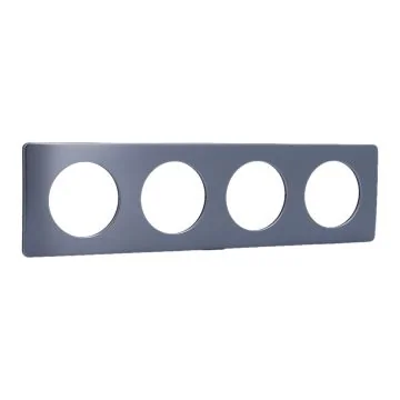 LEGRAND Céliane Plaque quadruple acier satiné - CP1804