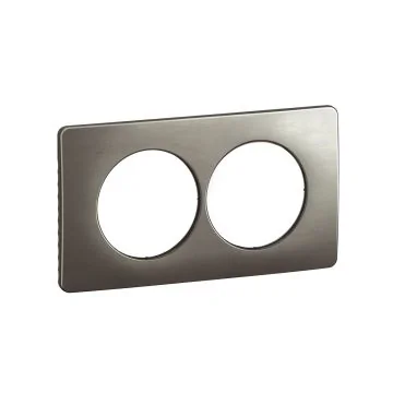 LEGRAND Céliane Plaque double acier satiné E57 - CP1806
