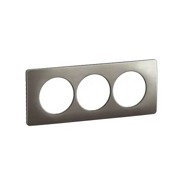 LEGRAND Céliane Plaque triple acier satiné E57 - CP1807