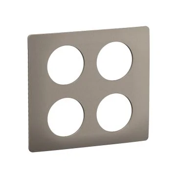 LEGRAND Céliane Plaque 2 x 2 postes acier satiné - CP1809