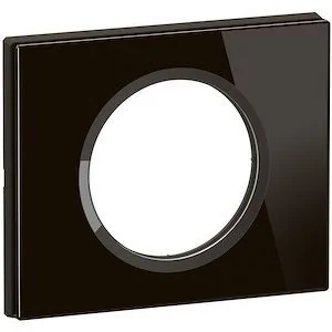 Plaque simple verre onyx noir LEGRAND Céliane