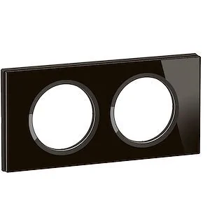 Plaque double verre onyx noir LEGRAND Céliane