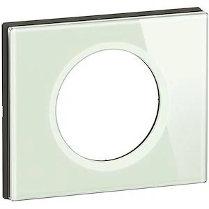 Plaque simple verre opale blanc LEGRAND Céliane
