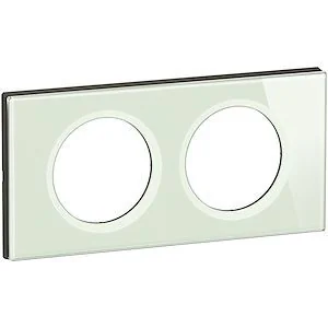 Plaque double verre opale blanc LEGRAND Céliane