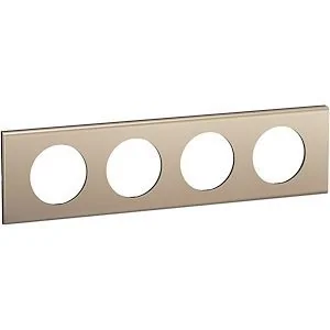 LEGRAND Céliane Plaque quadruple nickel satiné - CP2104