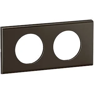 LEGRAND Céliane Plaque double nickel sombre satiné - CP2202