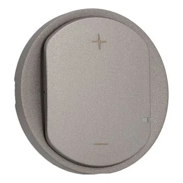 Enjoliveur variateur 2 fils sans neutre titanium LEGRAND Céliane - vue de profil