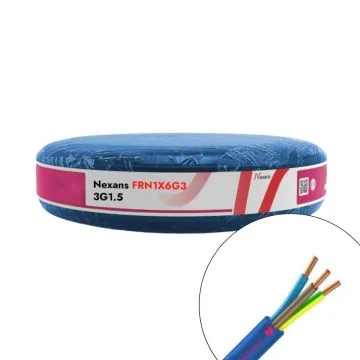 Câble électrique FR-N1X6G3 4G1.5² N/M/B/VJ NEXANS - Couronne de 100m