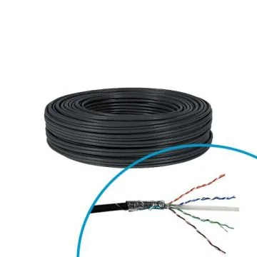 Couronne de 50m de câble RJ45 blindé anti-UV Omelcom