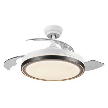 OSRAM Ventilateur de plafond retractable réversible et lumineux 49W 3CCT 4200lm dimmable blanc