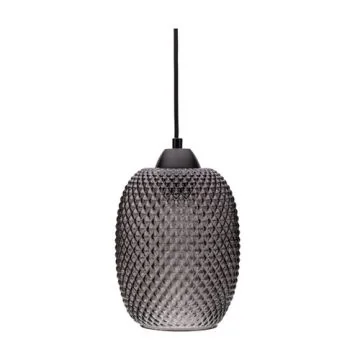 PAULMANN Suspension verre fumé E27 GLEAMING GLAMOUR 230V Max.20W 15cm noir - 48188