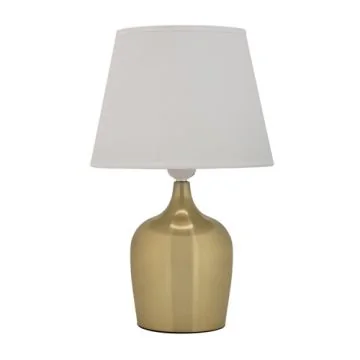 PAULEEN Lampe à poser E27 GOLDEN GLAMOUR 230V hauteur 35cm doré blanc - 48205