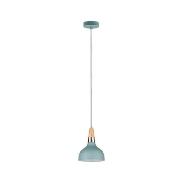 suspension Paulmann Neordic Juna vert satiné, bois et métal
