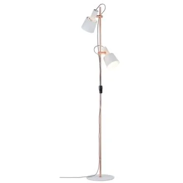 lampadaire Paulmann Neordic Haldar E14 blanc et cuivre