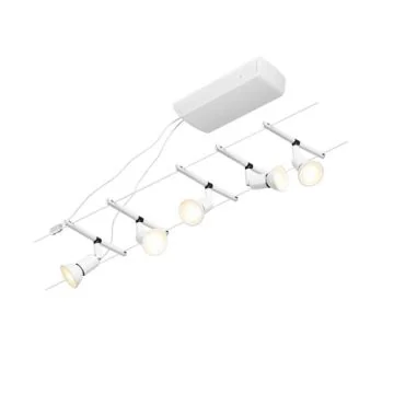 PAULMANN Kit de 5 Spots sur cables CORDUO SALT GU5.3 5m blanc - 94458