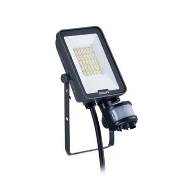 PHILIPS Projecteur extérieur LED all in extra plat à détection 230V 20W 2400lm CCT noir - 736160