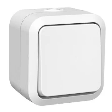 QUARX Aquapro Interrupteur va et vient étanche complet blanc IP55 - 9667
