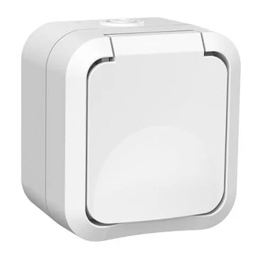 QUARX Aquapro Prise de courant 2P+T étanche complet blanc IP55 - 9676
