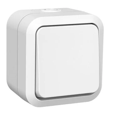 QUARX Aquapro Bouton Poussoir étanche complet blanc IP55 - 9684