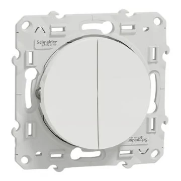 SCHNEIDER Odace Interrupteur double va et vient à voyant lumineux - S520273