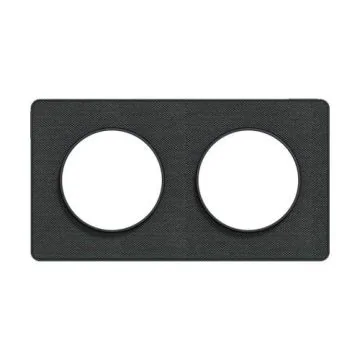 SCHNEIDER Odace Touch Plaque double Kvadrat ombre avec liseré anthracite - S540804KB