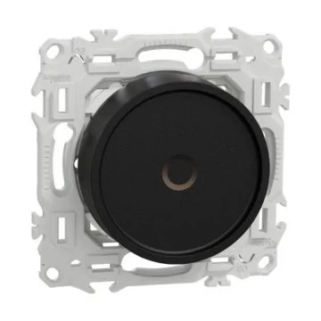 SCHNEIDER Wiser Odace Variateur rotatif connecté led 2 fils Zigbee noir onyx - S940513