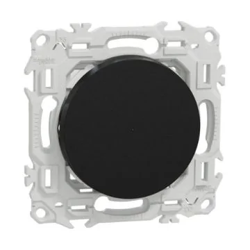 SCHNEIDER Wiser Odace Bouton poussoir connecté 3 fils 10A Zigbee noir onyx - S940530