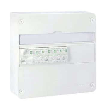 SCHNEIDER Resi9 XE Tableau électrique pré-câblé auto 1 rangée 1ID 40A 6 disjoncteurs